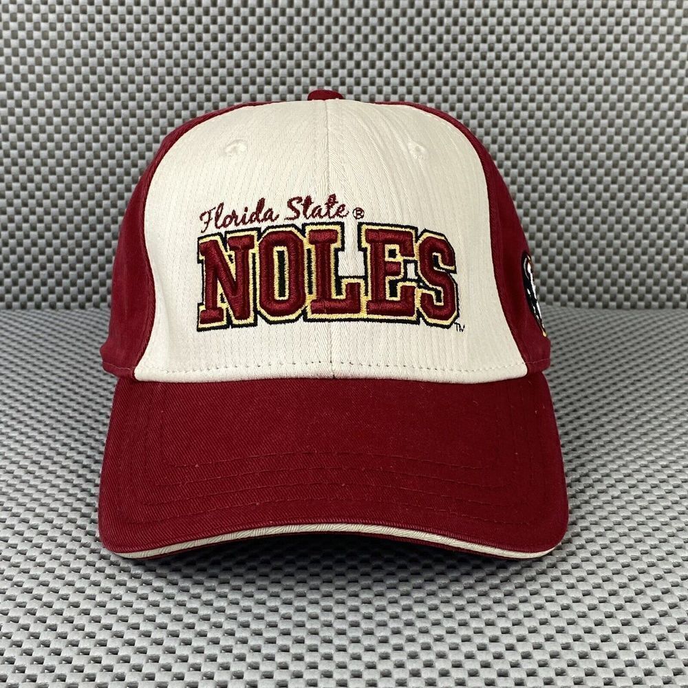 Vintage FSU Florida State Seminoles Hat Cap Headmaster Mens Red Logo Adjustable